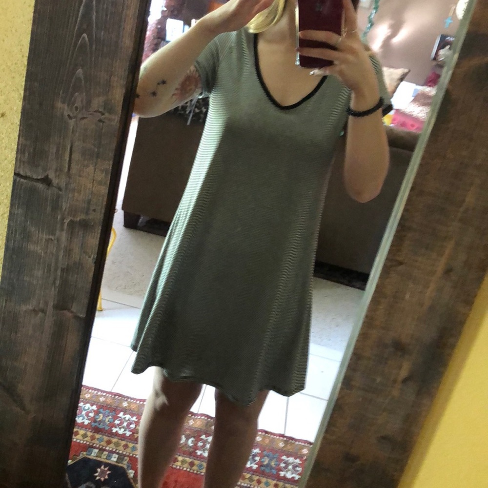 Black& white striped dress